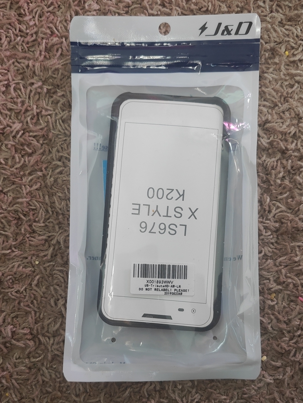 Black Phone Case Frame - Compatible LS676 X Style K200